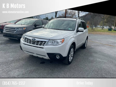 2013 Subaru Forester for sale at K B Motors in Clearfield PA