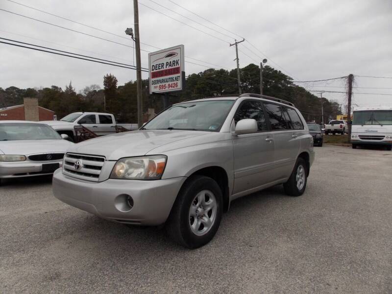 2006 Toyota Highlander for sale at Deer Park Auto Sales Corp in Newport News VA