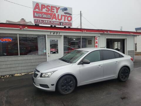 2014 Chevrolet Cruze for sale at Apsey Auto in Marshfield WI