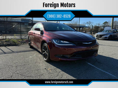 2016 Chrysler 200 for sale at Foreign Motors in Kannapolis NC