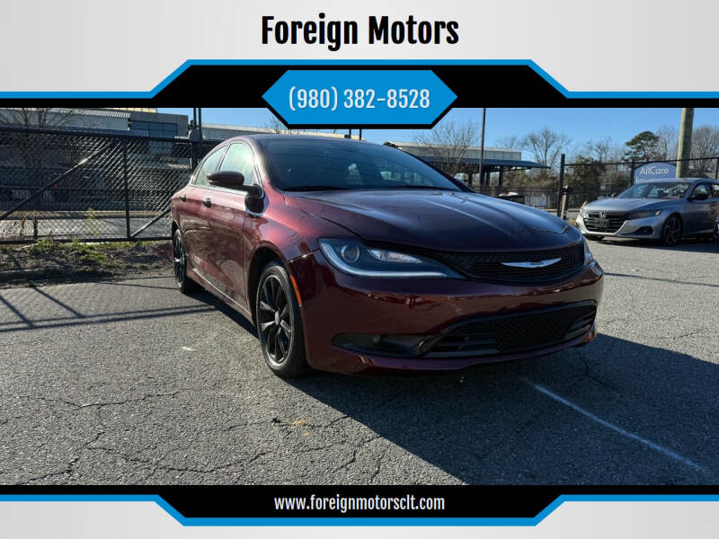 2016 Chrysler 200 for sale at Foreign Motors in Kannapolis NC