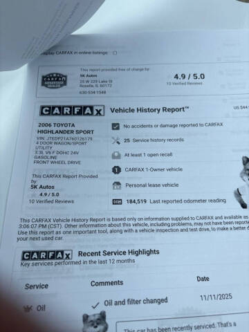 2006 Toyota Highlander Limited