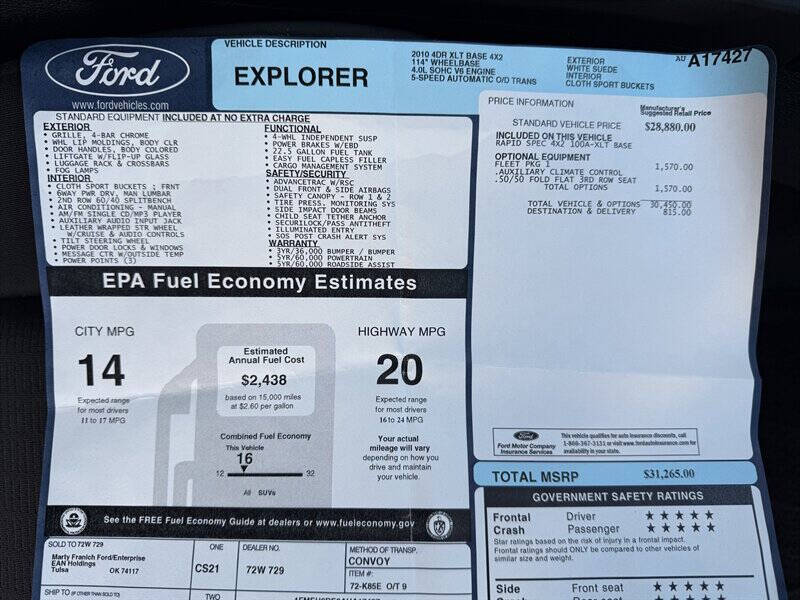 2010 Ford Explorer XLT