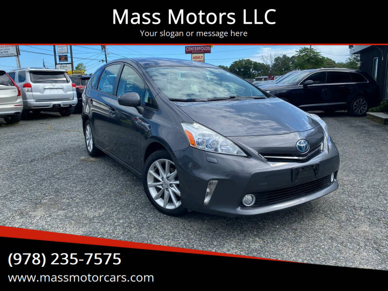 2013 Toyota Prius v for sale at Mass Motors LLC in Worcester MA