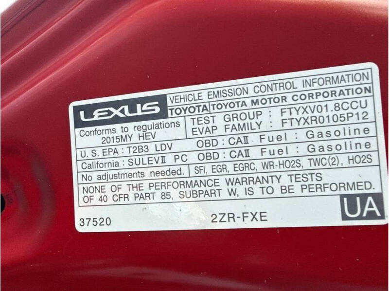 2015 Lexus CT 200h
