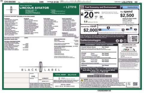 2020 Lincoln Aviator Black Label