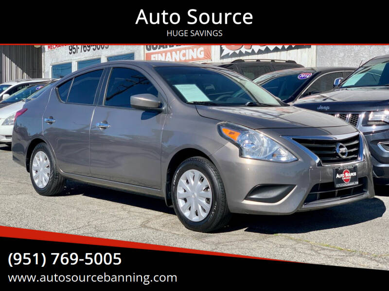 2016 Nissan Versa for sale at Auto Source in Banning CA