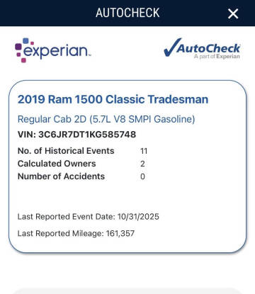 2019 RAM 1500 Classic Tradesman