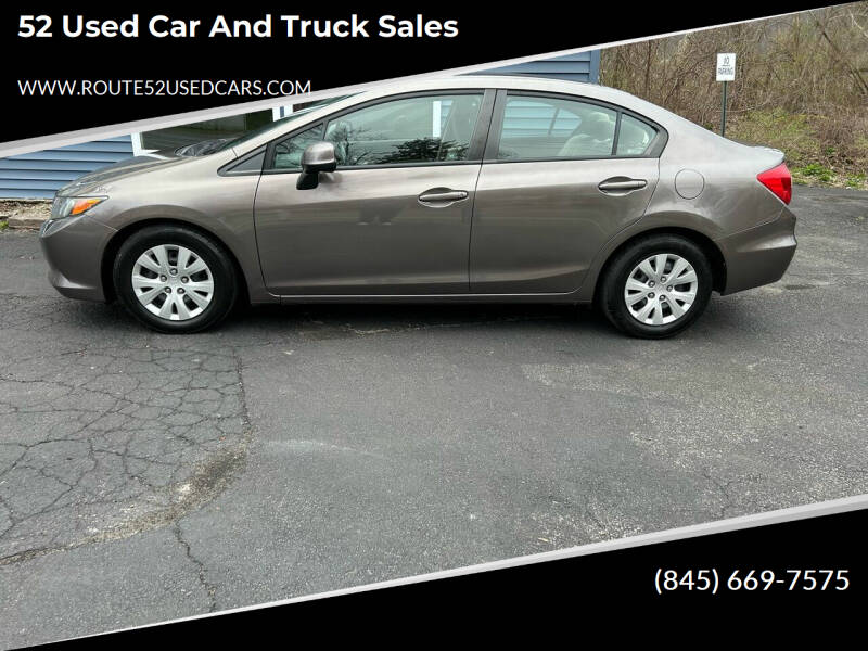 2012 Honda Civic for sale at 52 Used Car and Truck Sales in Hopewell Junction NY