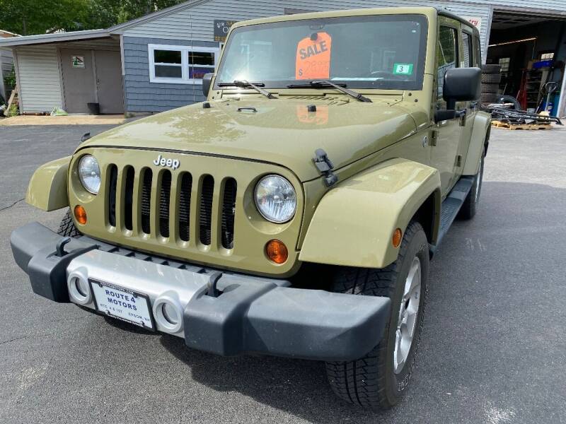 2013 Jeep Wrangler Unlimited for sale at Route 4 Motors INC in Epsom NH