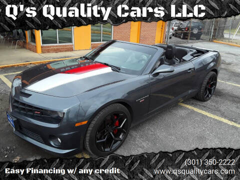 2011 Chevrolet Camaro for sale at Q's Quality Cars LLC in Capitol Heights MD