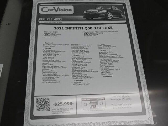 2021 Infiniti Q50 Luxe