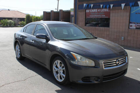 2012 Nissan Maxima for sale at NV Cars 4 Less, Inc. in Las Vegas NV
