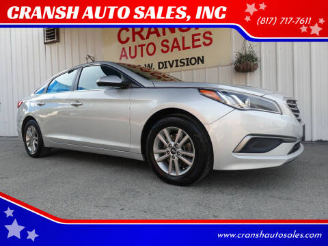 2016 Hyundai Sonata for sale at CRANSH AUTO SALES, INC in Arlington TX