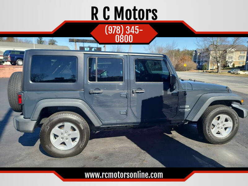 2017 Jeep Wrangler Unlimited for sale at R C Motors in Lunenburg MA