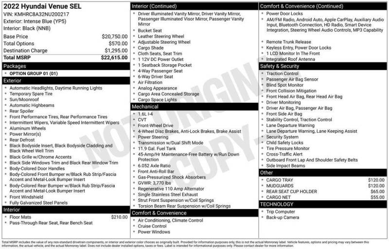 2022 Hyundai Venue SEL