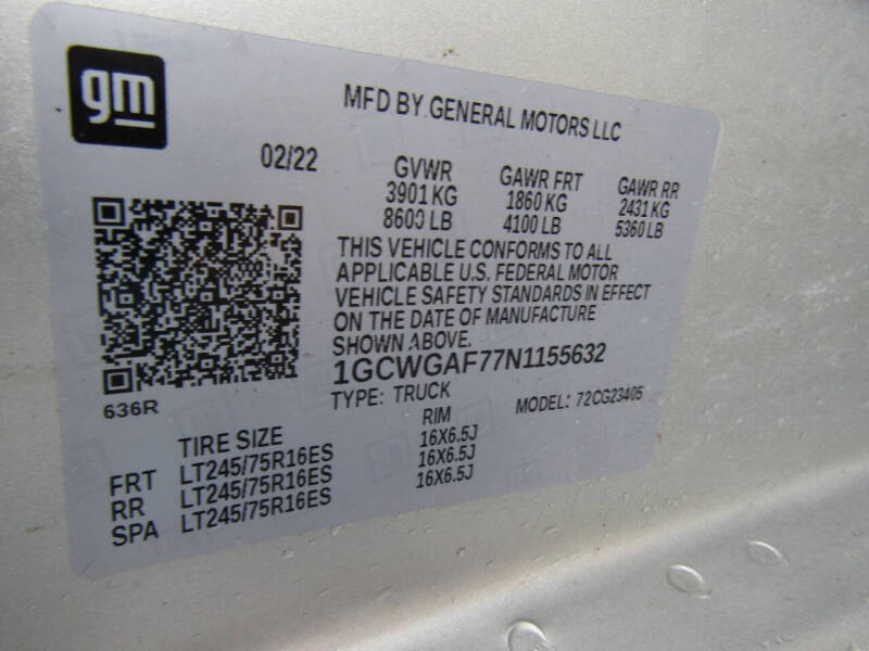 2022 Chevrolet Express 2500