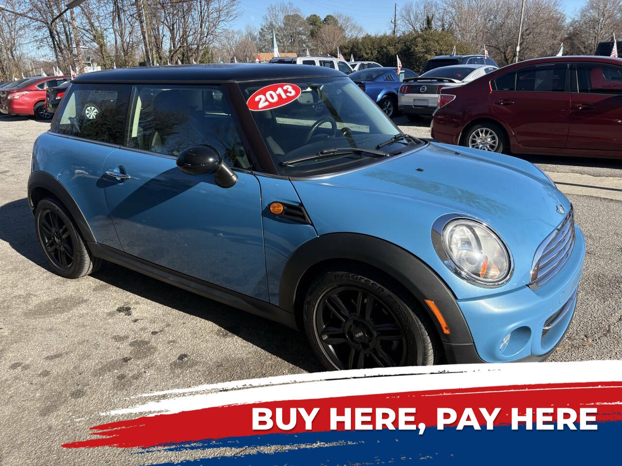 Blue 2013 MINI Hardtop Cooper Cooper 2dr Hatchback 1