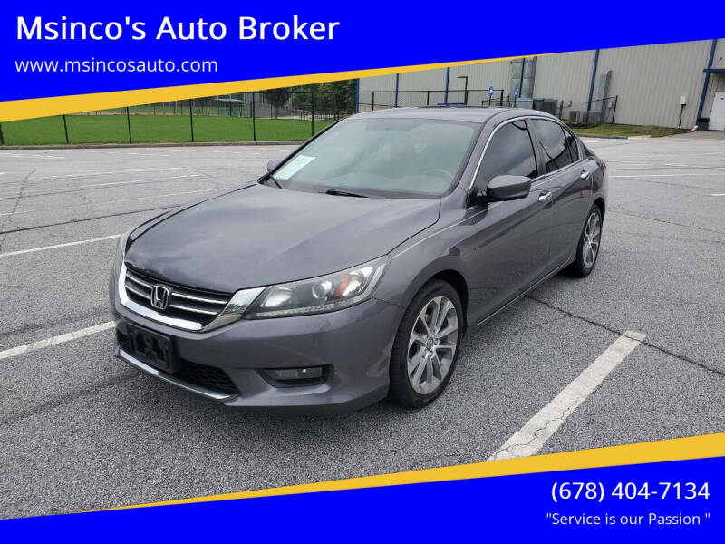 2014 Honda Accord for sale at Msinco's Auto Broker in Snellville GA