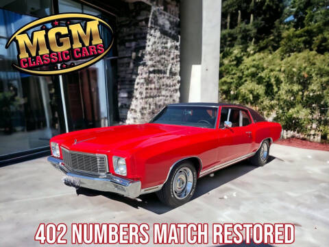 1971 Chevrolet Monte Carlo for sale at MGM CLASSIC CARS in Addison IL