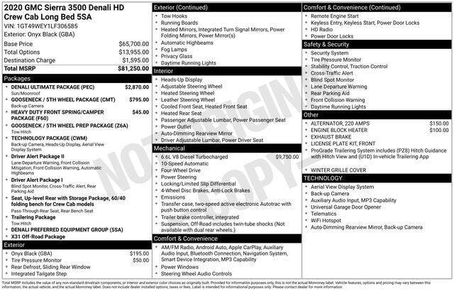 2020 GMC Sierra 3500HD