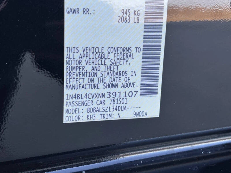 2022 Nissan Altima 2.5 SR