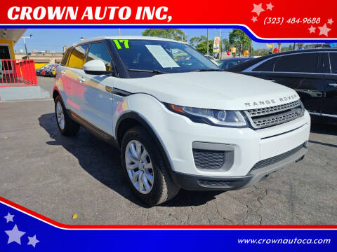 2017 Land Rover Range Rover Evoque for sale at CROWN AUTO INC, in South Gate CA