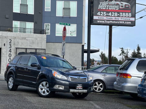 2012 Subaru Outback for sale at Top Motors LLC in Edmonds WA