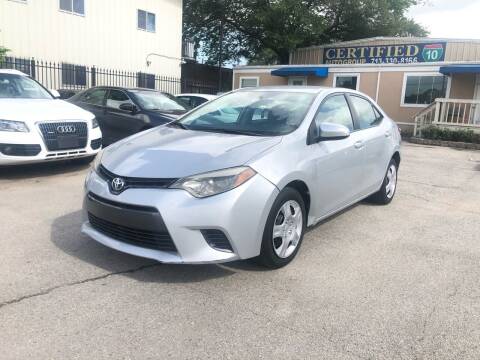 2016 Toyota Corolla for sale at CERTIFIED AUTO GROUP in Houston TX