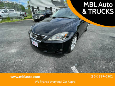 2012 Lexus IS 250 for sale at MBL Auto & TRUCKS in Woodford VA