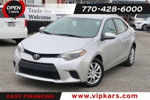 2014 Toyota Corolla for sale at VIP Kars/Smart Auto Finance in Marietta GA