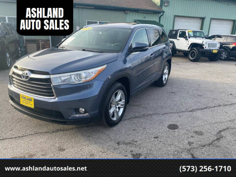 2016 Toyota Highlander for sale at ASHLAND AUTO SALES in Columbia MO