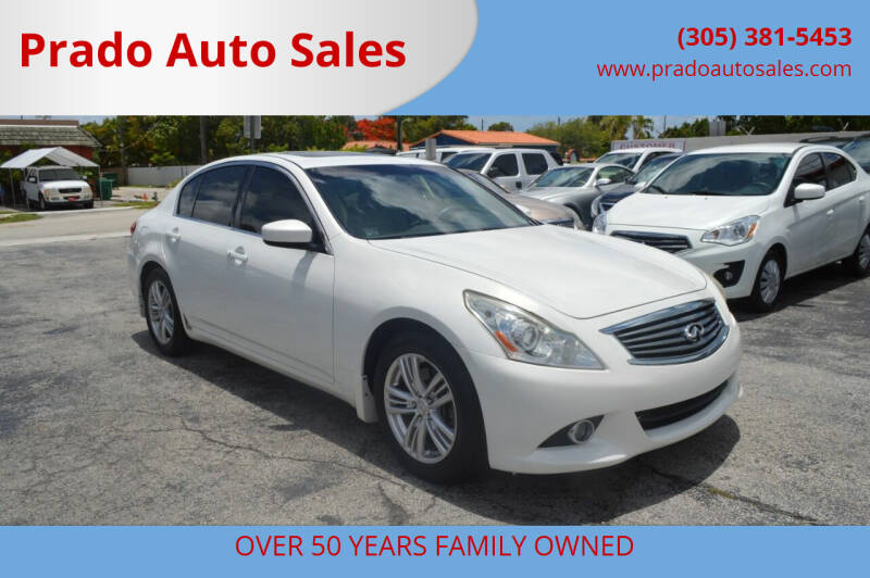 2012 Infiniti G37 Sedan for sale at Prado Auto Sales in Miami FL