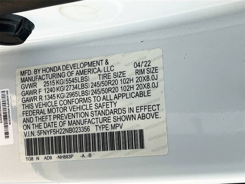 2022 Honda Pilot SE