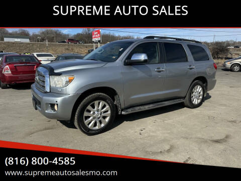 2010 Toyota Sequoia for sale at SUPREME AUTO SALES in Grandview MO