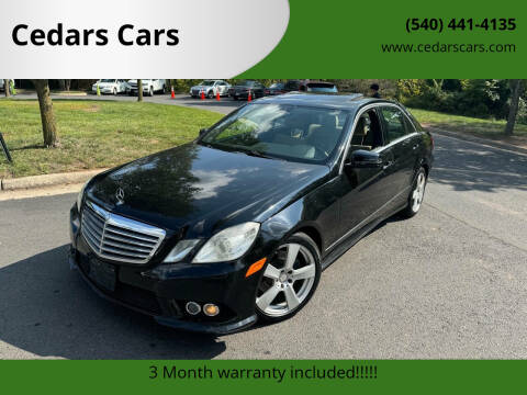 2010 Mercedes-Benz E-Class for sale at Cedars Cars in Chantilly VA