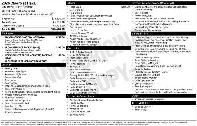 2026 Chevrolet Trax LT