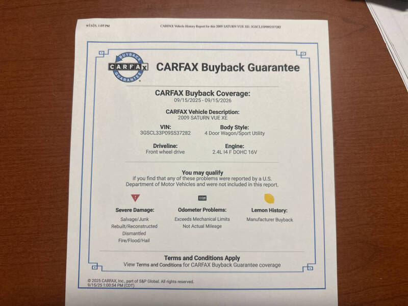 2009 Saturn Vue XE