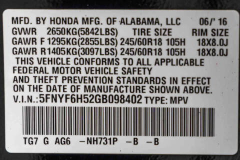 2016 Honda Pilot EX-L