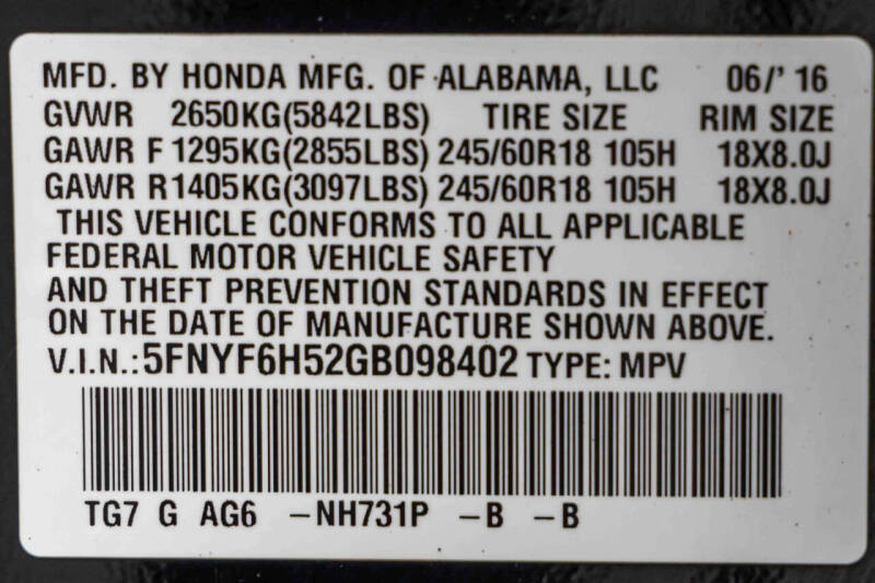 2016 Honda Pilot EX-L