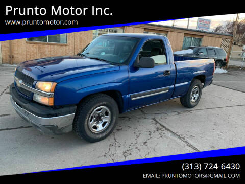 2003 Chevrolet Silverado 1500 for sale at Prunto Motor Inc. in Dearborn MI