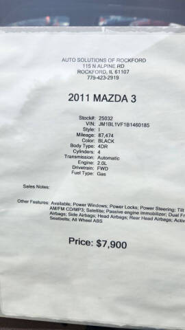 2011 Mazda MAZDA3 i Touring