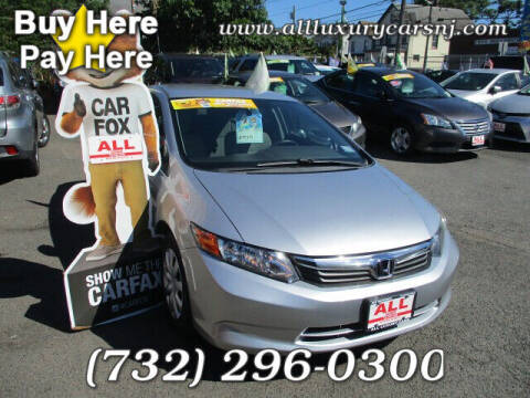 2012 Honda Civic for sale at ALL Luxury Cars in New Brunswick NJ