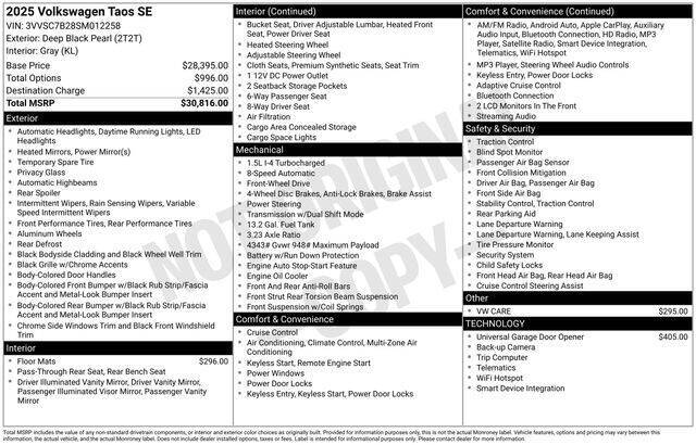 2025 Volkswagen Taos SE