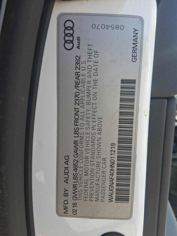 2017 Audi A4 2.0T Premium