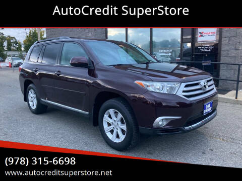 2012 Toyota Highlander for sale at AutoCredit SuperStore in Lowell MA