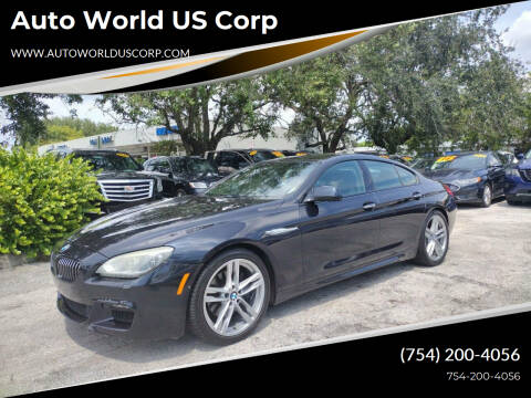 2015 BMW 6 Series for sale at Auto World US Corp in Plantation FL