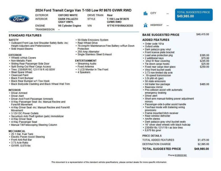 2024 Ford Transit