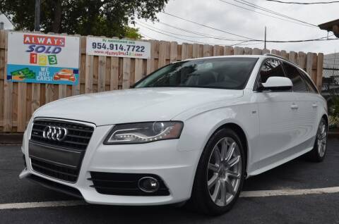 2012 Audi A4 for sale at ALWAYSSOLD123 INC in Fort Lauderdale FL
