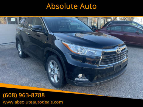 2016 Toyota Highlander for sale at Absolute Auto in Baraboo WI